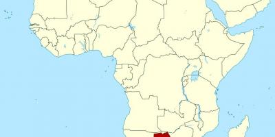 નકશો બોત્સ્વાના આફ્રિકા
